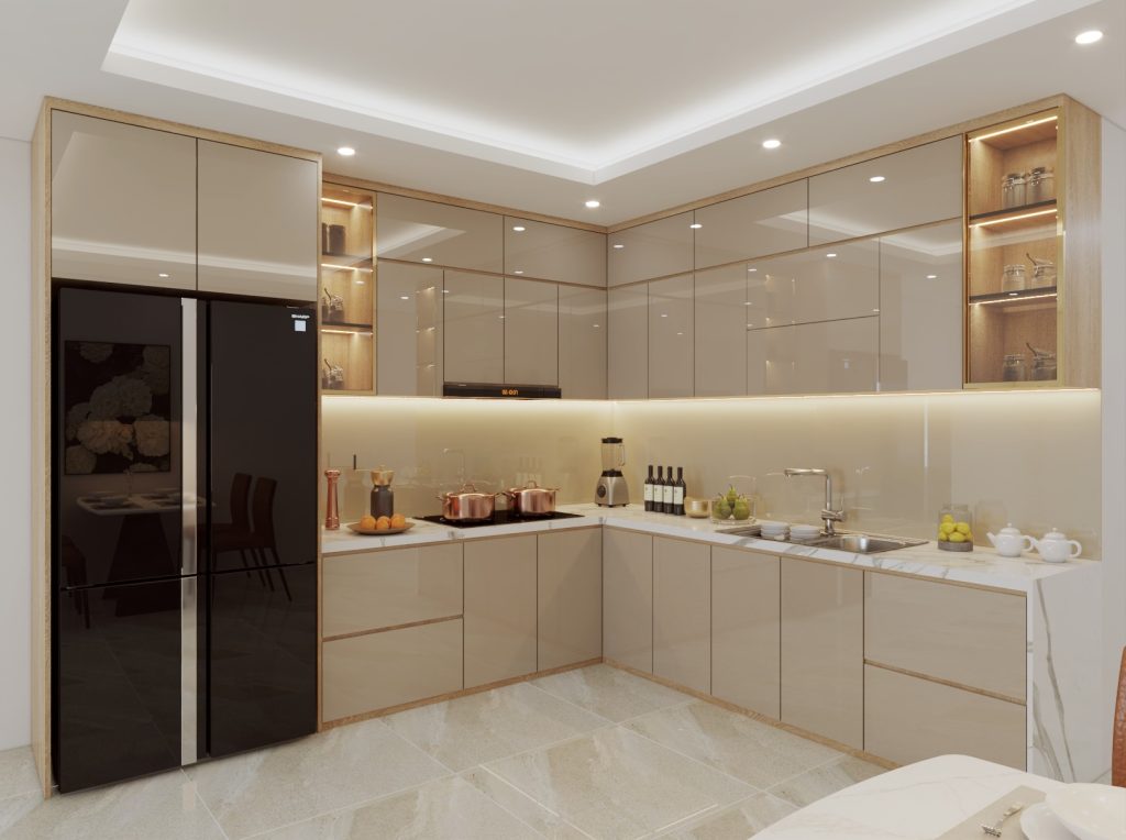 Tủ bếp nhựa chữ I nhỏ gọn Đà Nẵng đa dạng mẫu mã